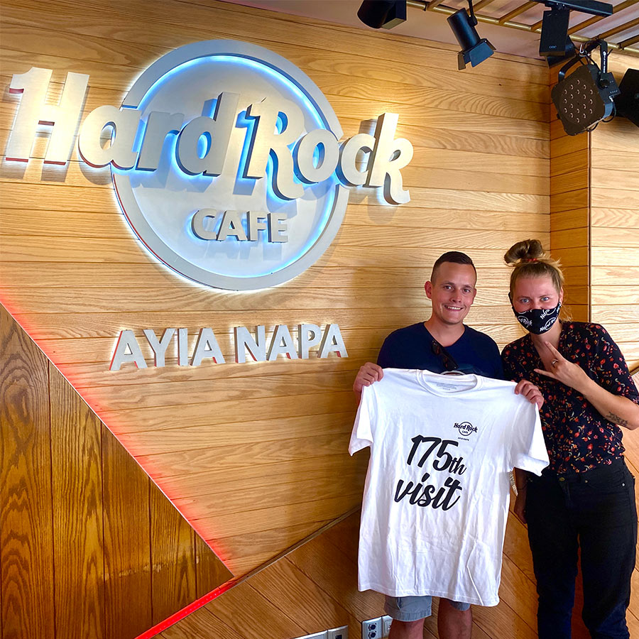 Hard Rock Cafe Ayia Napa 175th Milestone Visit with Ruta 