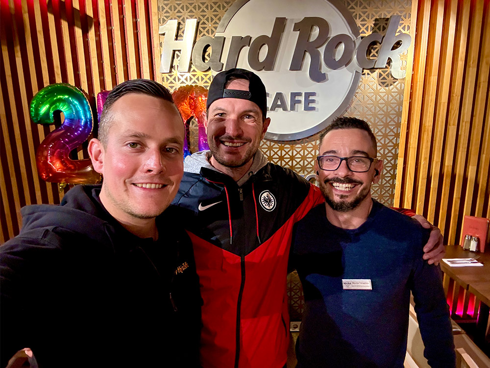 Hard Rock Cafe Porto: Jan-Philipp Scherwat, Kay Kalkbrenner and Nuno Teixeira