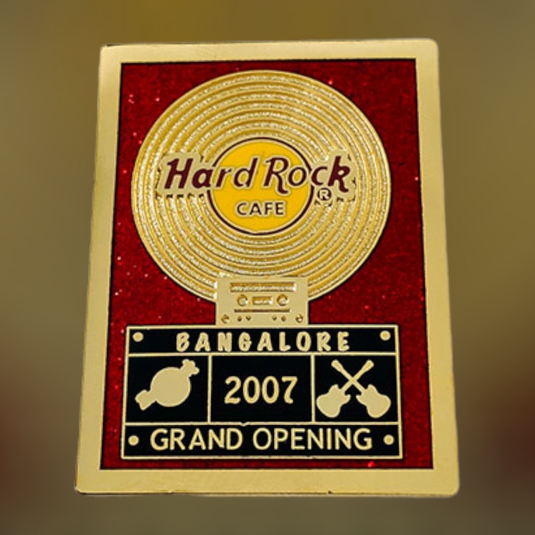 Hard Rock Cafe Bangalore Grand Opening Pin from 2007 (LE 300) - Golden Record Pin