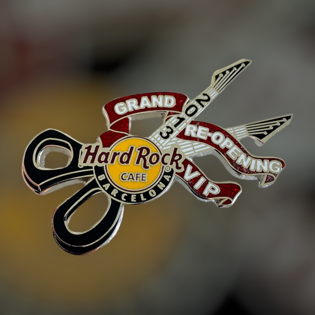 Hard Rock Cafe Barcelona Grand Re-Opening VIP Pin from 2013 (LE 500)