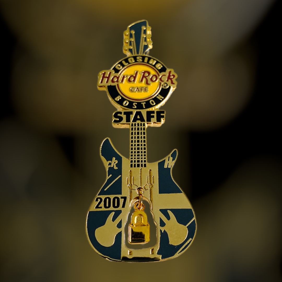 Hard Rock Cafe Boston Opening STAFF (Gold Version) pin from 2007 (LE 125)