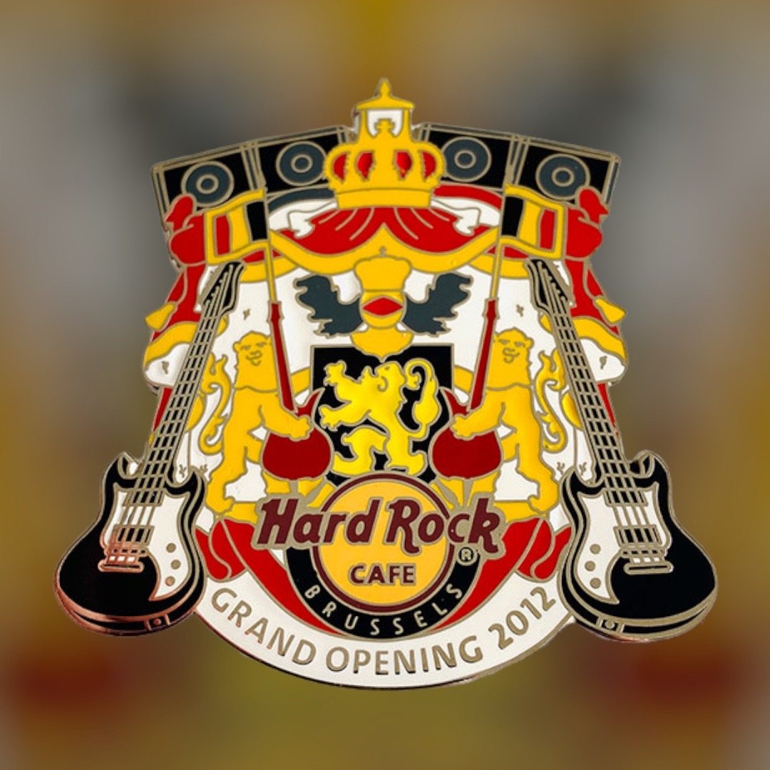 Hard Rock Cafe Brussels Grand Opening Pin from 2012 (Silver Version)