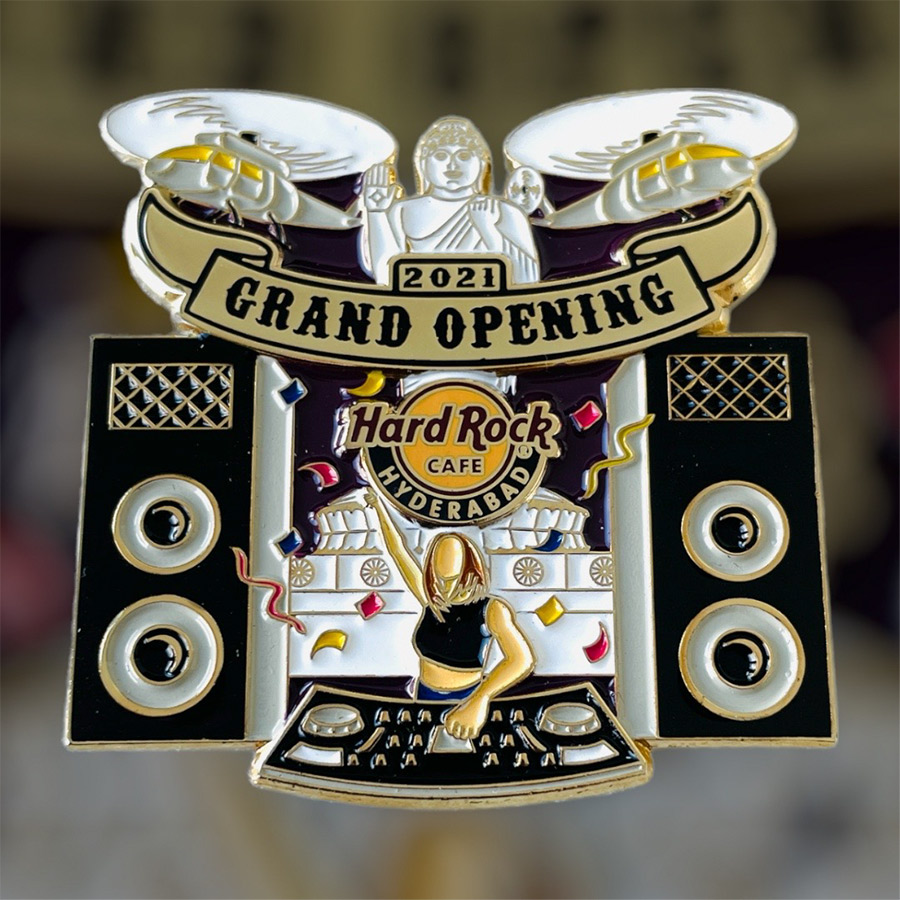Hard Rock Cafe Hyderabad Hitech City Grand Opening Pin from 2021 (LE 200)