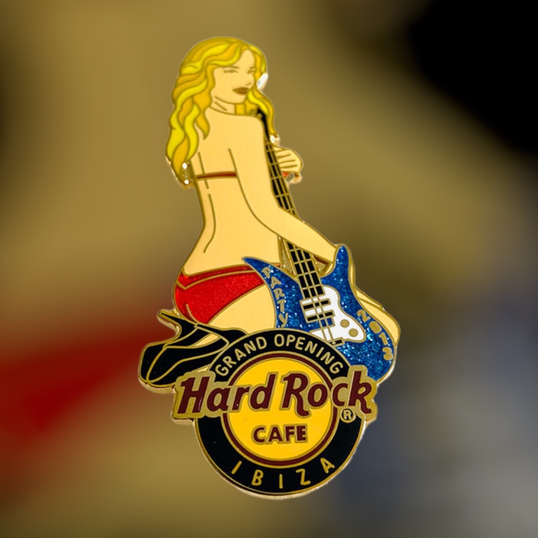 Hard Rock Cafe Ibiza Grand Opening Party Girl Pin from 2013 (LE 200)