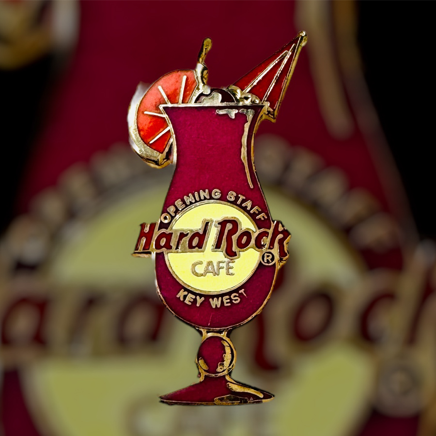 Hard Rock Cafe Key West Opening STAFF Pin (Purple Hurricane Glass) from 1996