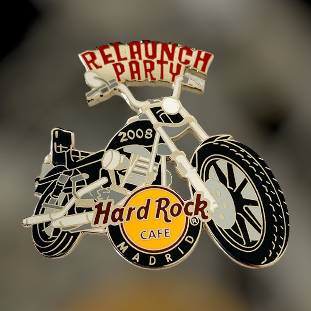 Hard Rock Cafe Madrid Relaunch Party Pin from 2008 (LE 500)