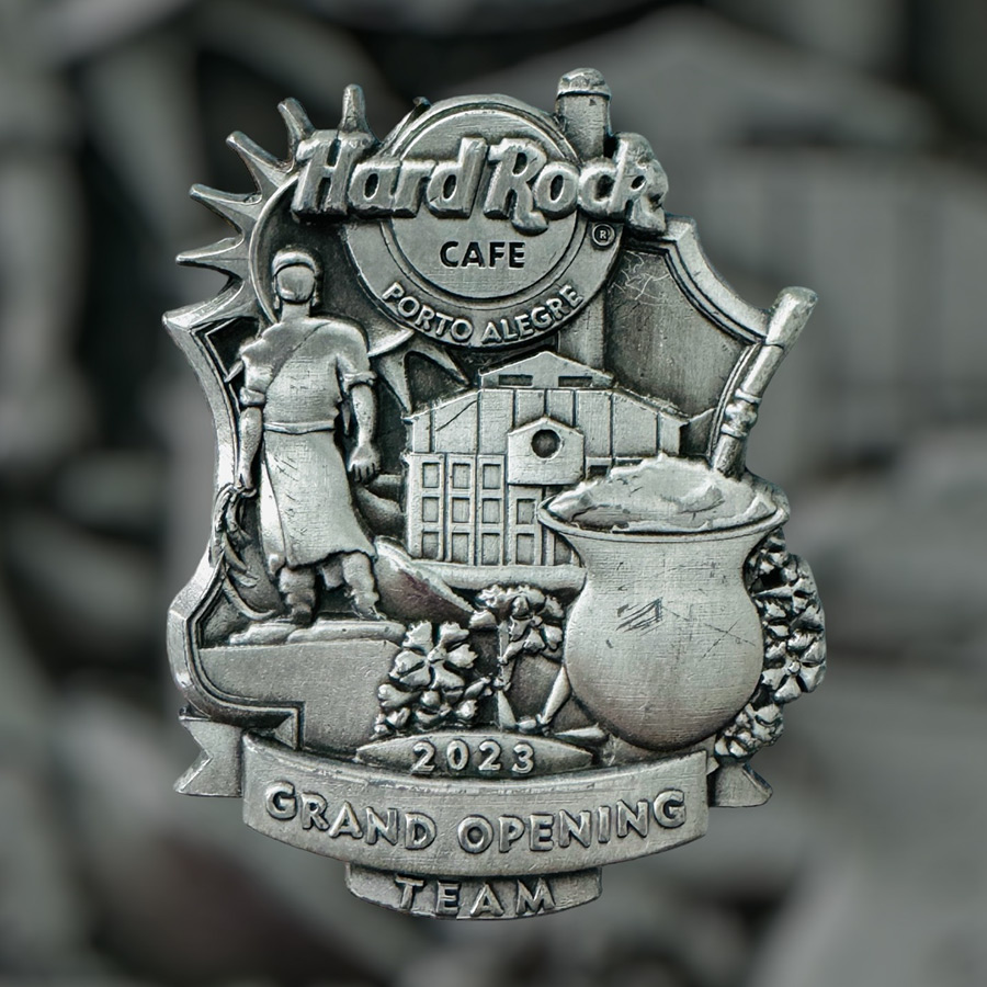 Hard Rock Cafe Porto Alegre Grand Opening TEAM Pin from (LE 300)