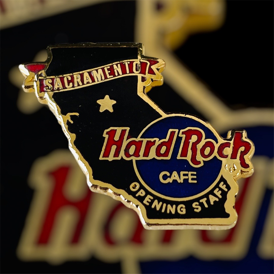 Hard Rock Cafe Sacramento Opening STAFF Pin from 1997 - State of California