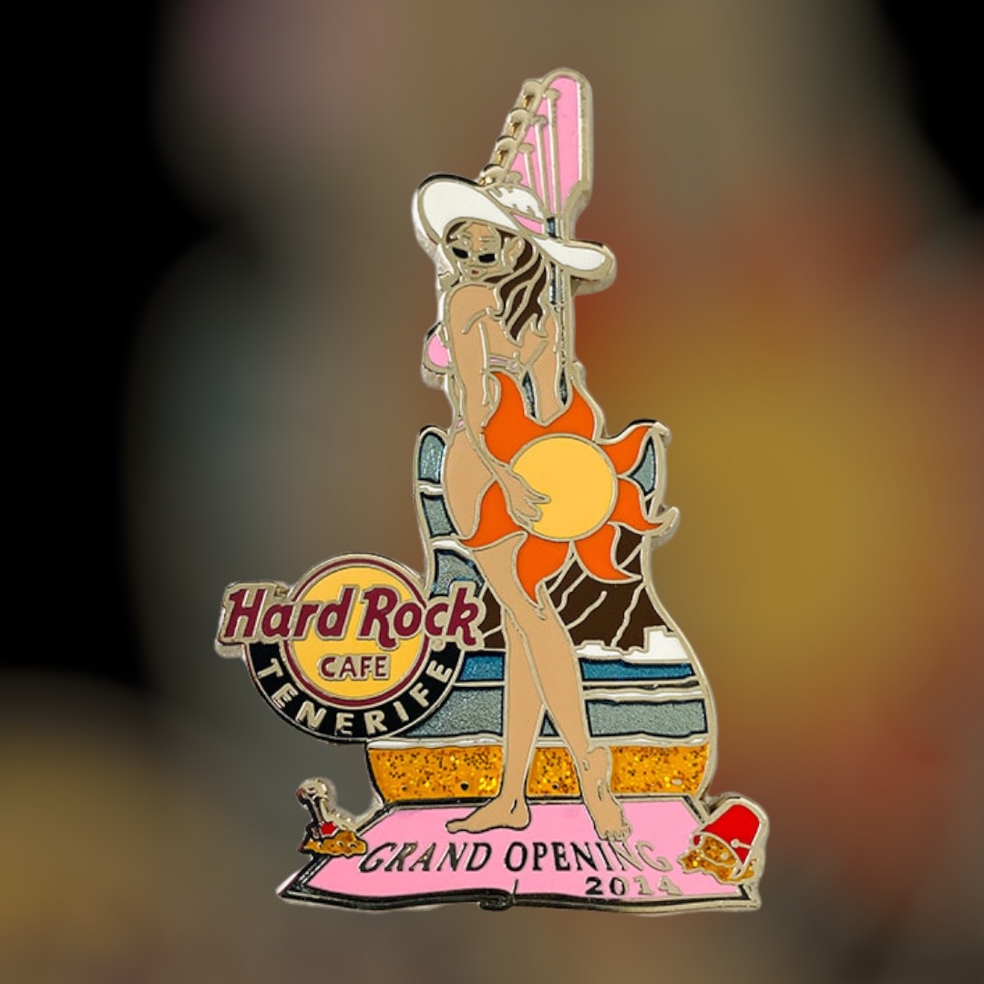 Hard Rock Cafe Tenerife Grand Opening Beach Girl Pin from 2014 (LE 150)