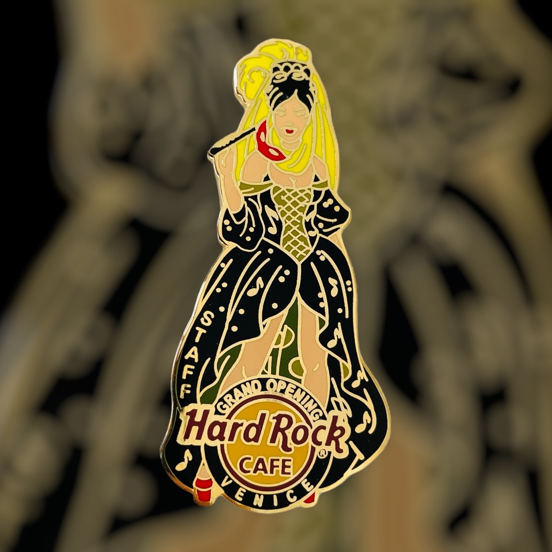 Hard Rock Cafe Venice Grand Opening STAFF pin (Venetian Lady) from 2009 (LE 300)