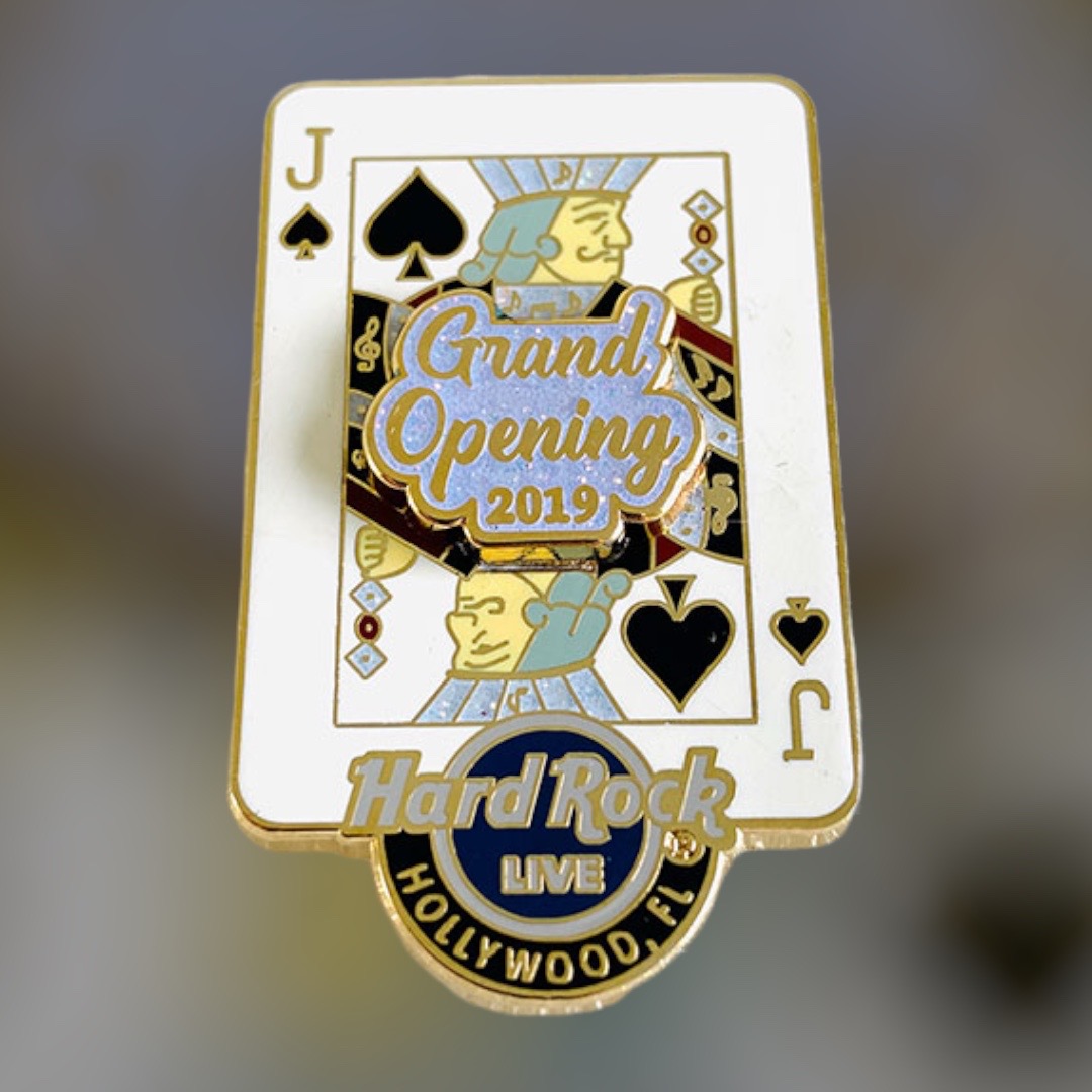 Hard Rock Hollywood, FL Grand Opening The Guitar Hotel Jack Of Spades Pin (1-4) from 2019 (LE 500)