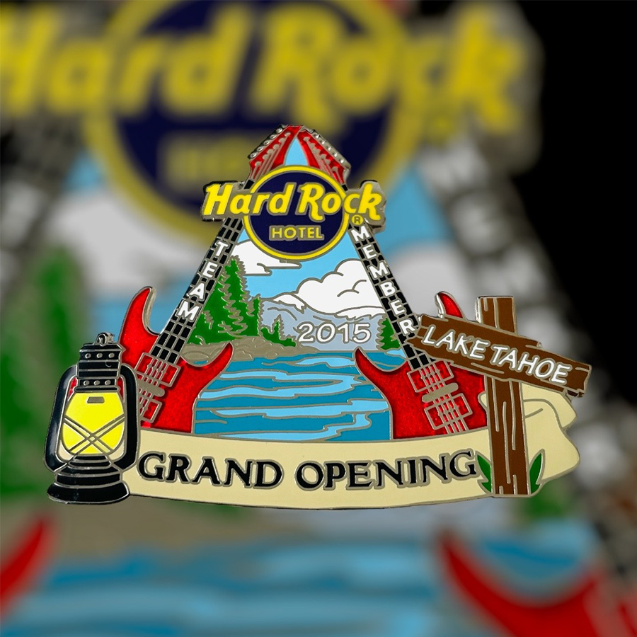 Hard Rock Hotel Lake Tahoe Grand Opening TEAM MEMBER Pin from 2015 (LE 350) - Gold Version