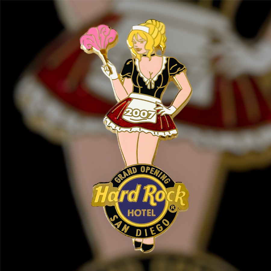 Hard Rock Hotel San Diego Grand Opening Maid 4 of 5 - PROTOTYPE Pin - Blonde Girl with red miniskirt