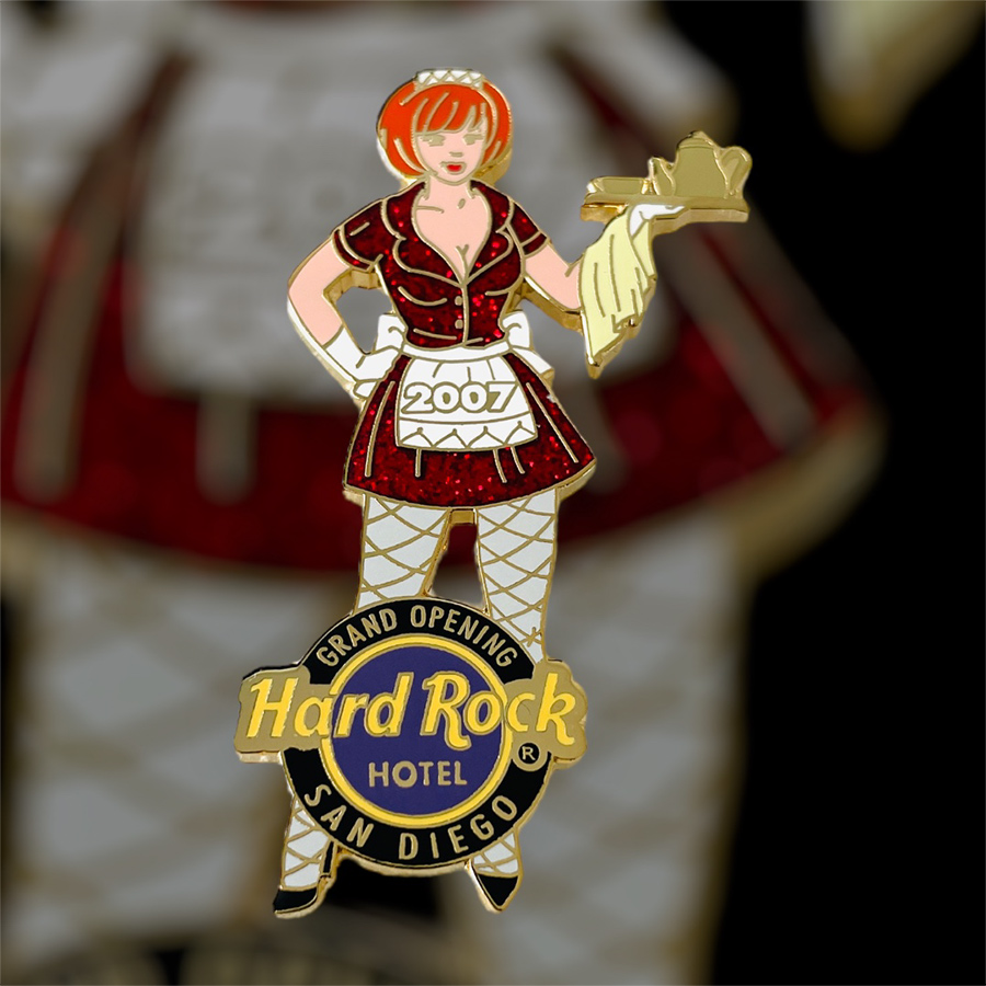 Hard Rock Hotel San Diego Grand Opening Maid 5 of 5 - PROTOTYPE Pin - Redhead Girl