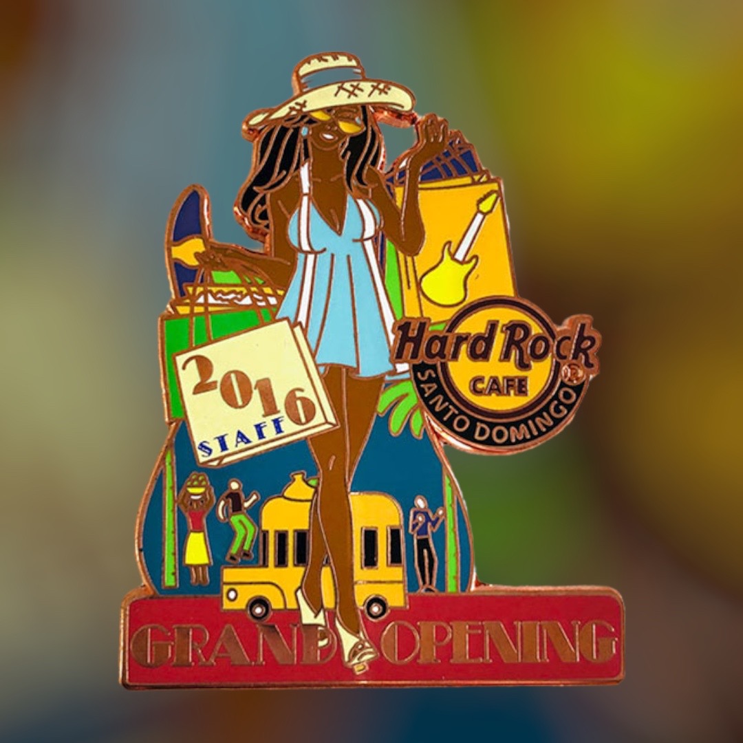 Santo Domingo Rock Shop Grand Opening STAFF Tourist Girl Pin from 2016 (LE 50)